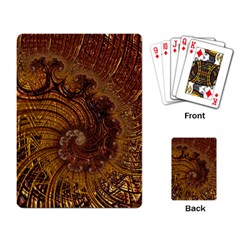 Copper Caramel Swirls Abstract Art Playing Card by Sapixe