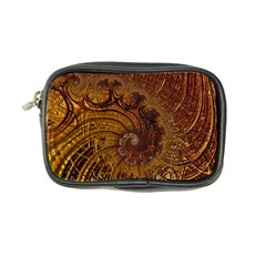 Copper Caramel Swirls Abstract Art Coin Purse