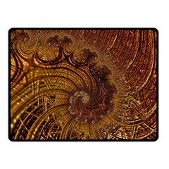 Copper Caramel Swirls Abstract Art Fleece Blanket (small) by Sapixe