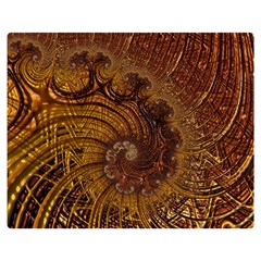 Copper Caramel Swirls Abstract Art Double Sided Flano Blanket (medium)  by Sapixe