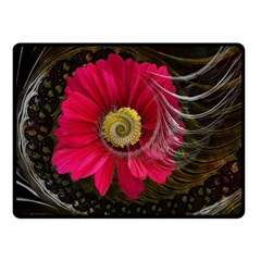 Fantasy Flower Fractal Blossom Double Sided Fleece Blanket (small) 