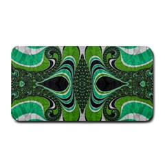 Fractal Art Green Pattern Design Medium Bar Mats by Sapixe