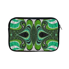 Fractal Art Green Pattern Design Apple Ipad Mini Zipper Cases by Sapixe