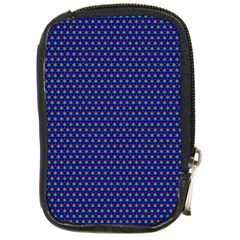 Blue Fractal Art Honeycomb Mathematics Compact Camera Cases