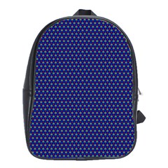 Blue Fractal Art Honeycomb Mathematics School Bag (large)