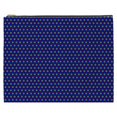 Blue Fractal Art Honeycomb Mathematics Cosmetic Bag (xxxl) 