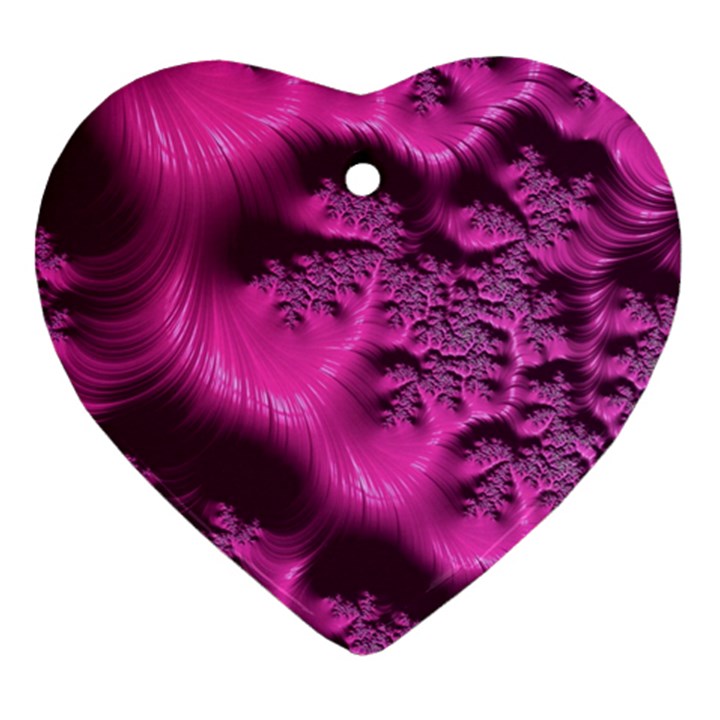 Fractal Artwork Pink Purple Elegant Ornament (Heart)