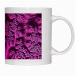 Fractal Artwork Pink Purple Elegant White Mugs Right