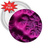 Fractal Artwork Pink Purple Elegant 3  Buttons (10 pack)  Front