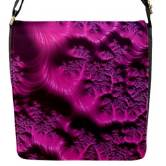 Fractal Artwork Pink Purple Elegant Flap Messenger Bag (s)