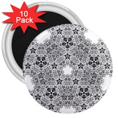 Fractal Background Foreground 3  Magnets (10 Pack)  by Sapixe