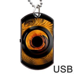 Fractal Mathematics Abstract Dog Tag Usb Flash (one Side)