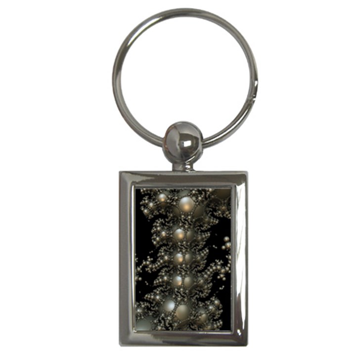 Fractal Math Geometry Backdrop Key Chains (Rectangle) 