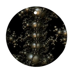 Fractal Math Geometry Backdrop Round Ornament (two Sides)