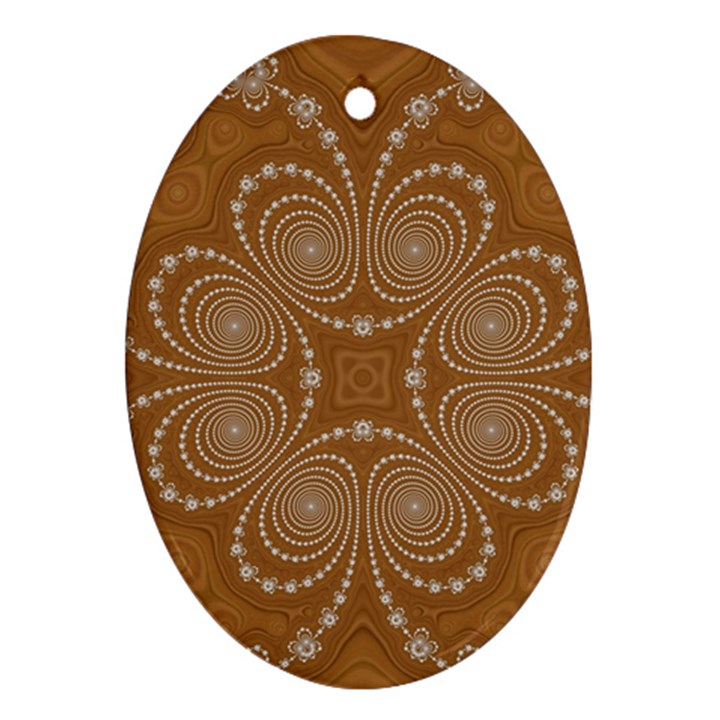 Fractal Pattern Decoration Abstract Ornament (Oval)