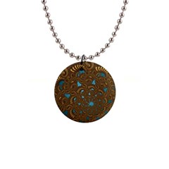 Fractal Abstract Pattern Button Necklaces