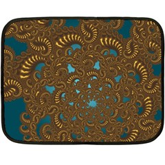 Fractal Abstract Pattern Double Sided Fleece Blanket (mini) 