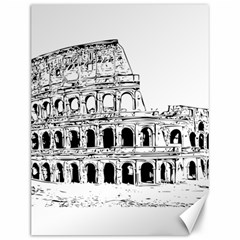 Line Art Architecture Canvas 12  X 16   by Sapixe