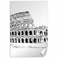 Line Art Architecture Canvas 24  X 36  by Sapixe