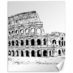 Line Art Architecture Canvas 11  X 14   by Sapixe