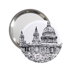 Line Art Architecture Church 2 25  Handbag Mirrors by Sapixe