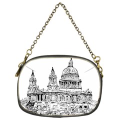 Line Art Architecture Church Chain Purses (one Side)  by Sapixe