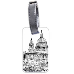 Line Art Architecture Church Luggage Tags (one Side) 