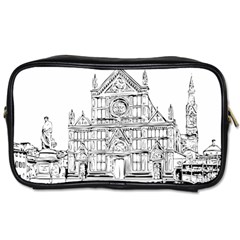 Line Art Architecture Church Italy Toiletries Bags