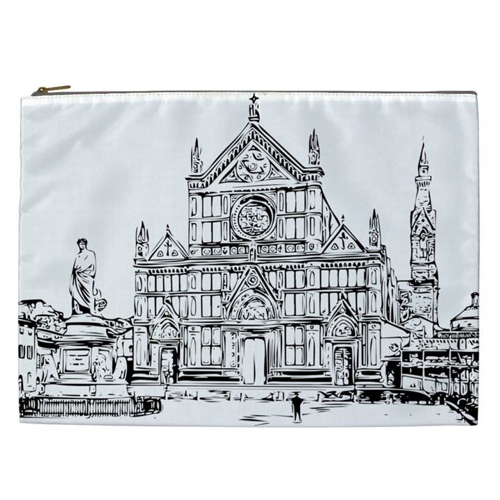 Line Art Architecture Church Italy Cosmetic Bag (XXL) 