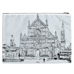 Line Art Architecture Church Italy Cosmetic Bag (XXL)  Back