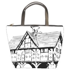 Line Art Architecture Vintage Old Bucket Bags by Sapixe