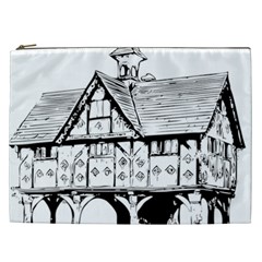 Line Art Architecture Vintage Old Cosmetic Bag (xxl)  by Sapixe