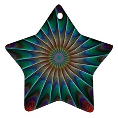 Fractal Peacock Rendering Ornament (star) by Sapixe