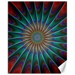 Fractal Peacock Rendering Canvas 16  X 20   by Sapixe