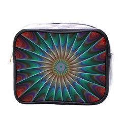 Fractal Peacock Rendering Mini Toiletries Bags