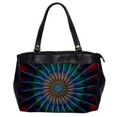 Fractal Peacock Rendering Office Handbags by Sapixe