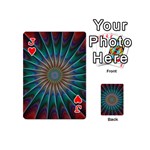 Fractal Peacock Rendering Playing Cards 54 (Mini)  Front - HeartJ