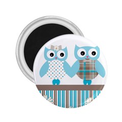 Owl Animal Daisy Flower Stripes 2 25  Magnets