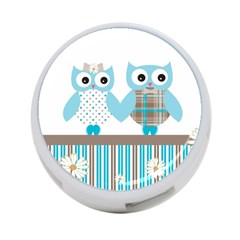 Owl Animal Daisy Flower Stripes 4-port Usb Hub (two Sides) 