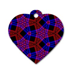 Pattern Abstract Wallpaper Art Dog Tag Heart (two Sides)