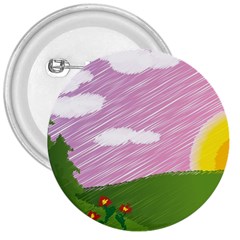 Pine Trees Trees Sunrise Sunset 3  Buttons by Sapixe