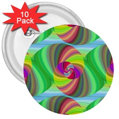 Seamless Pattern Twirl Spiral 3  Buttons (10 Pack) 