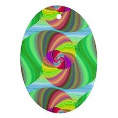 Seamless Pattern Twirl Spiral Oval Ornament (two Sides) by Sapixe