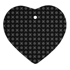 Kaleidoscope Seamless Pattern Heart Ornament (Two Sides)