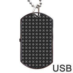 Kaleidoscope Seamless Pattern Dog Tag USB Flash (One Side)