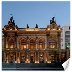 Municipal Theatre Of Sao Paulo Brazil Canvas 12  X 12  