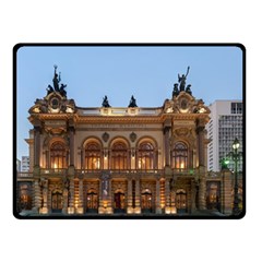 Municipal Theatre Of Sao Paulo Brazil Fleece Blanket (Small)