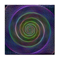 Spiral Fractal Digital Modern Tile Coasters