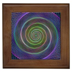 Spiral Fractal Digital Modern Framed Tiles