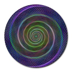 Spiral Fractal Digital Modern Round Mousepads